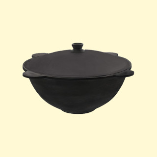 Uzbekischer Kasan 10 L aus Gusseisen. mit Aludeckel.