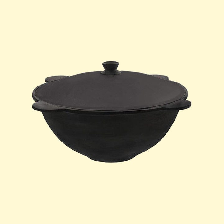 Uzbekischer Kasan 10 L aus Gusseisen. mit Aludeckel.