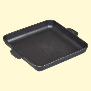 Gusseisen Servierpfanne, quadratisch Brizoll H181825, 18 x 18 x 2,5 cm