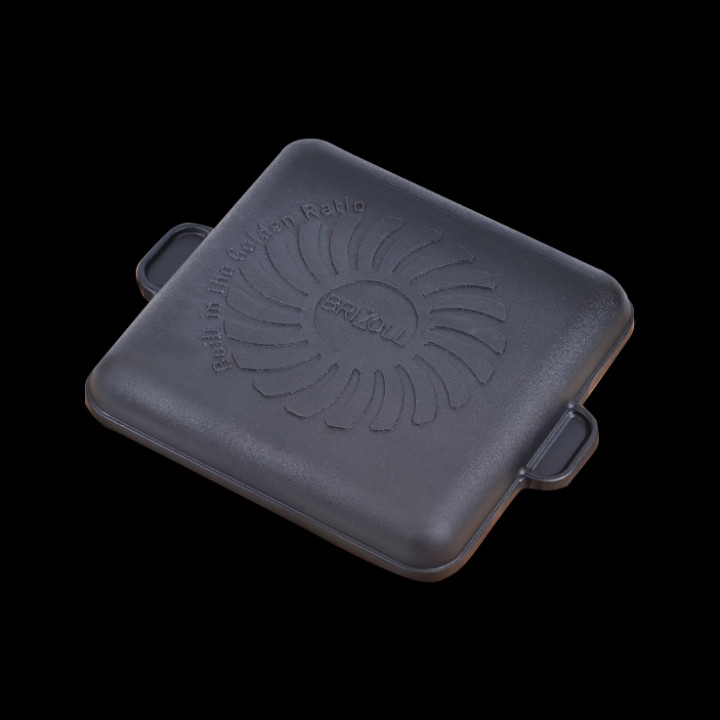 Gusseisen Servierpfanne, quadratisch Brizoll H181825, 18 x 18 x 2,5 cm