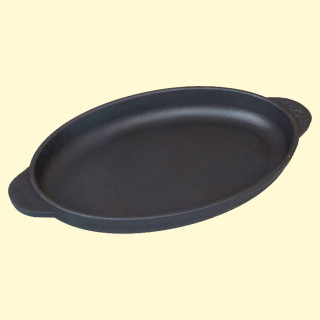 Сковорода овальная из чугуна Brizoll H2214, 22 х 14 x 2,5 см