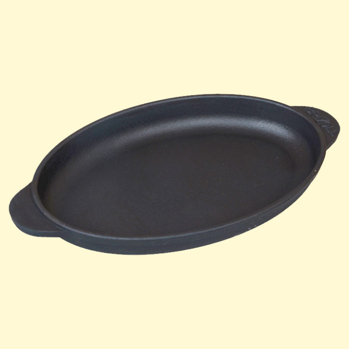 Brizoll Oval Cast Iron Frying Pan, H2214, 22 x 14 x 2,5 cm