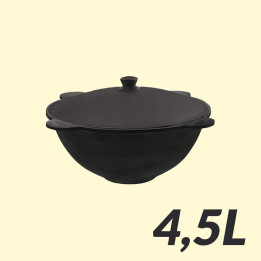 Uzbekischer Kasan 4,5 L aus Gusseisen, mit Aludeckel