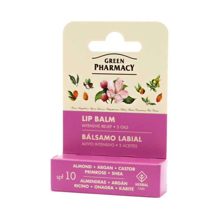Lippenbalsam Grüne Apotheke mit 5 Ölen, 3,6 g.