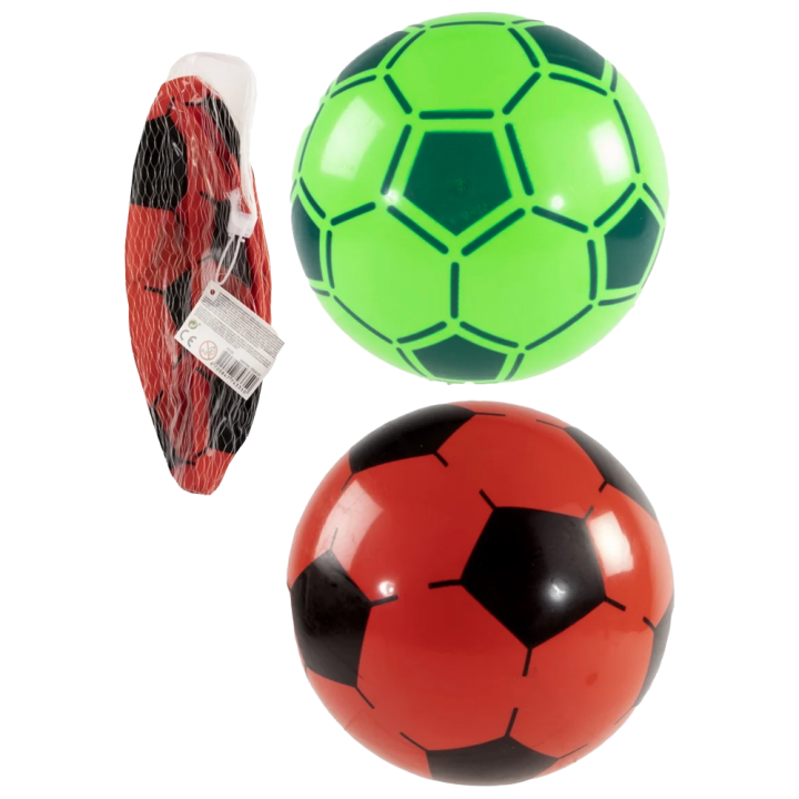 Fußball PVC 60g 27 cm, rot/grün