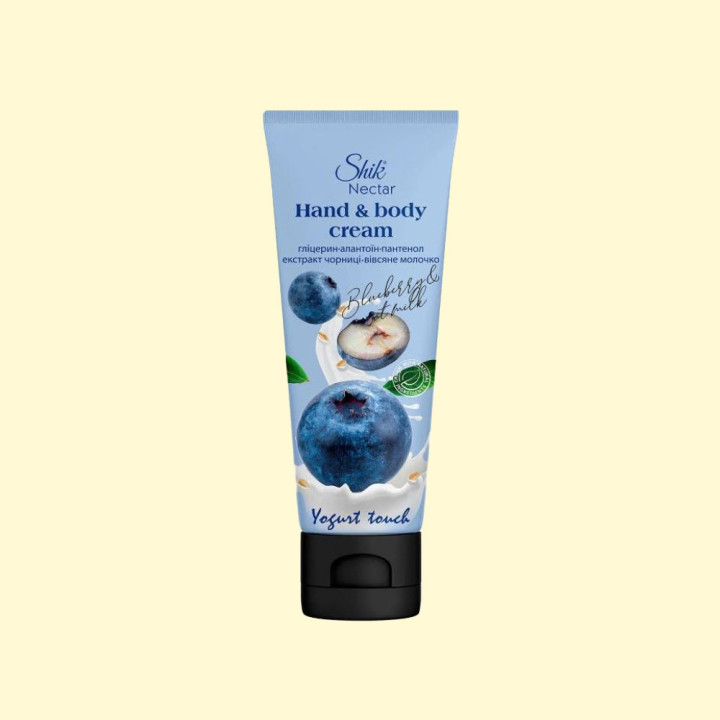 Shik Nectar hand and body cream Blueberry and oat milk, 75 ml