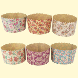 Backform-Set für Osterkuchen Blumen 50 St, aus Backpapier, H 8,5 cm, ∅13 cm