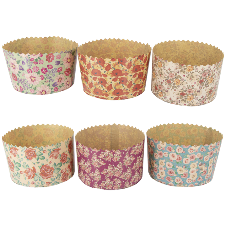 Backform-Set für Osterkuchen Blumen 50 St, aus Backpapier, H 8,5 cm, ∅13 cm