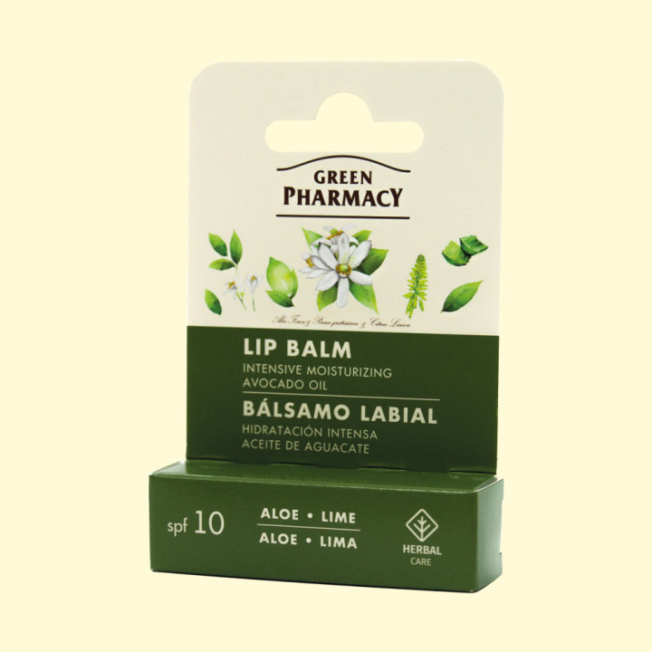 Lippenbalsam Grüne Apotheke mit Aloe Vera und Limette, 3,6 g.