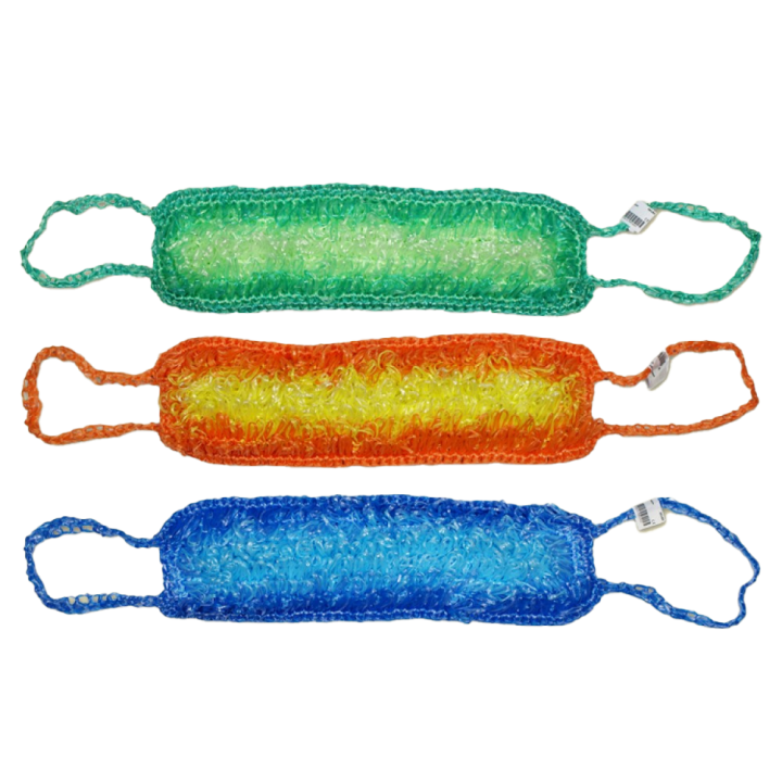 Synthetic washcloth, 40x12 cm, various colors