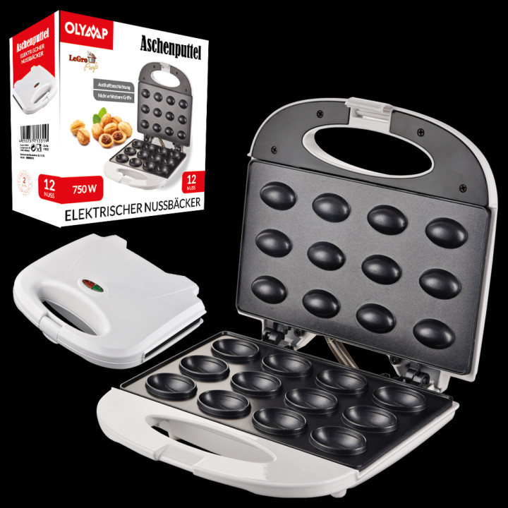 Electric nut maker Cinderella for 12 pieces, 22.5 x 21.5 x 9.5 cm