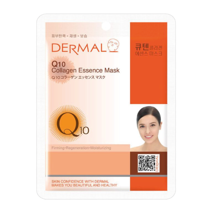 DERMAL Tuchmaske für das Gesicht mit Kollagen und Coenzym Q10, 23 g