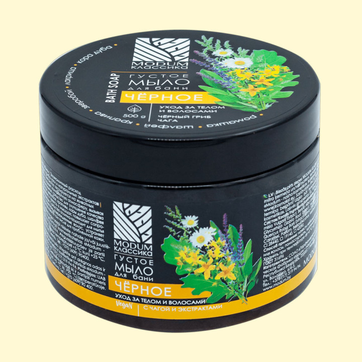 Thick Soap for the Sauna MODUM CLASSIC Black, 500 g