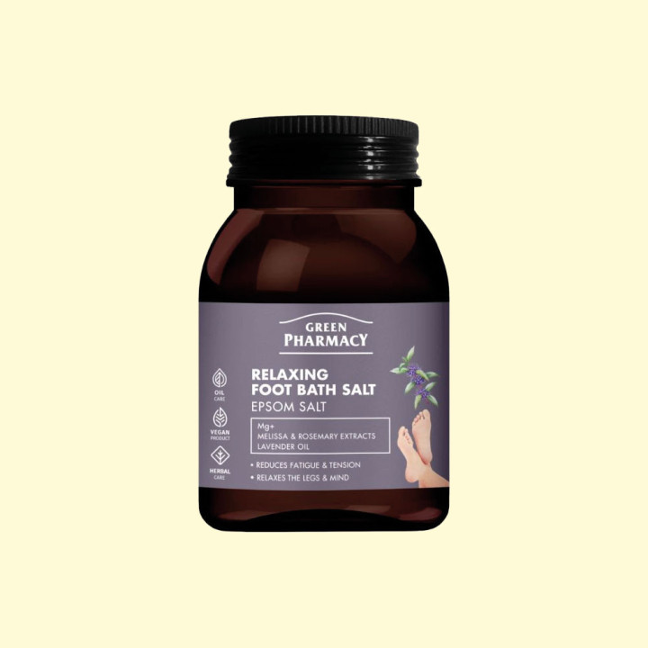 Green Pharmacy Entspannendes Fußbad-Salz mit Epsom-Salz, 400 g