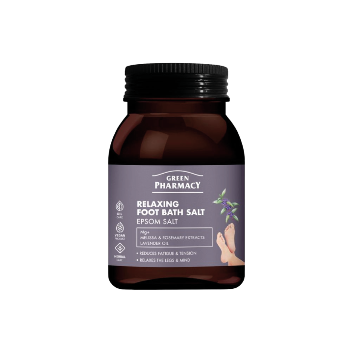 Green Pharmacy Entspannendes Fußbad-Salz mit Epsom-Salz, 400 g