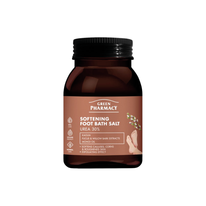 Green Pharmacy Fußbad-Salz mit 30% Harnstoff – weichmachend, 400 g