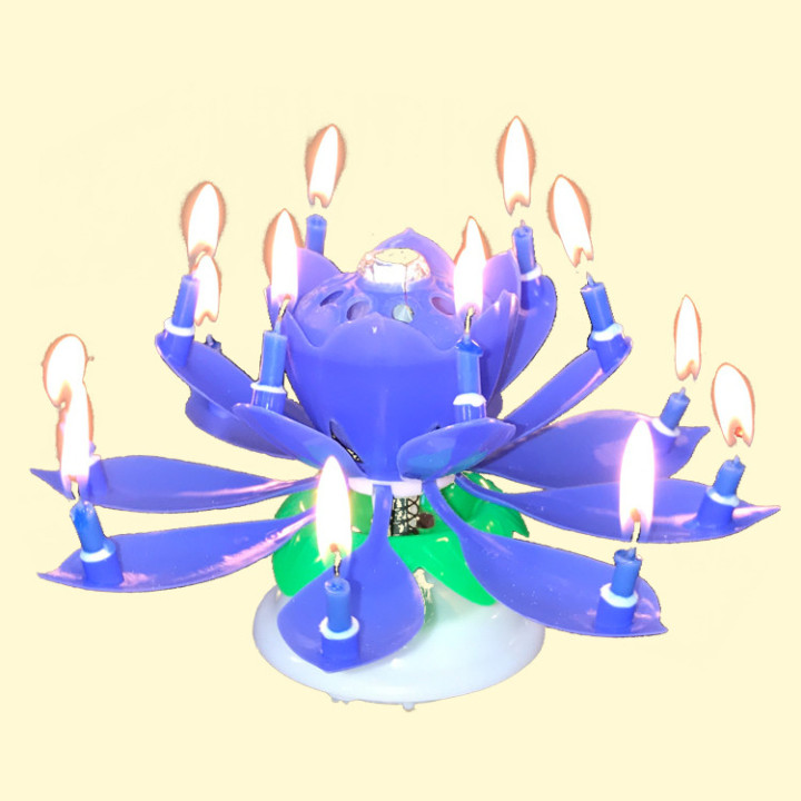 MUSIKKERZE - HAPPY BIRTHDAY- Melodie, Blau