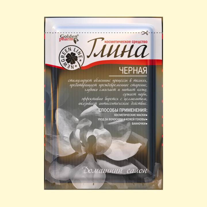 Kosmetischer Lehm, schwarz, 60 g