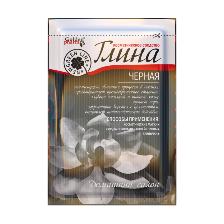 Kosmetischer Lehm, schwarz, 60 g