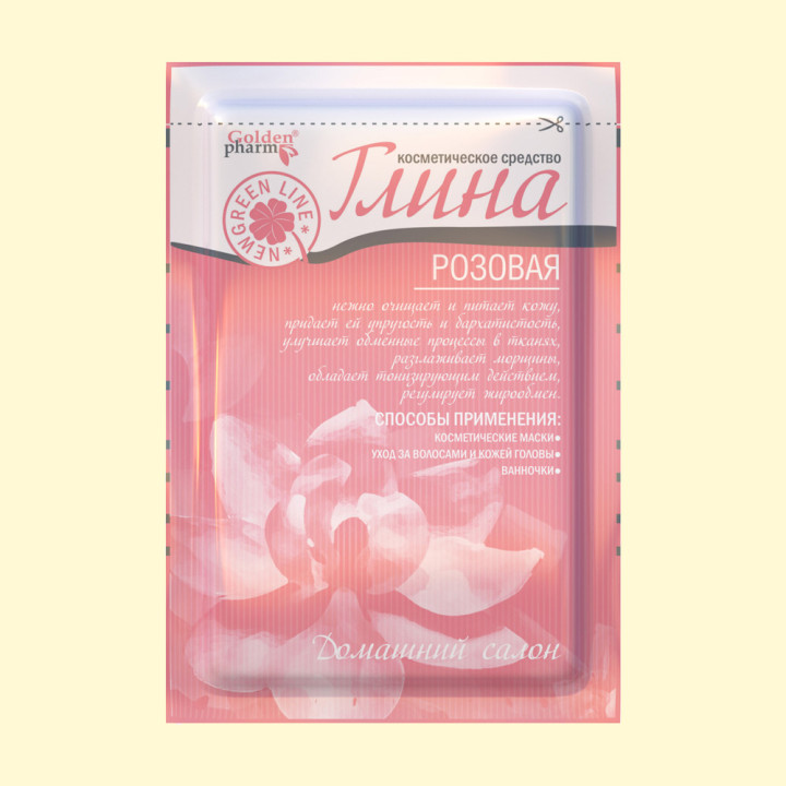 Cosmetic pink clay, 60 g