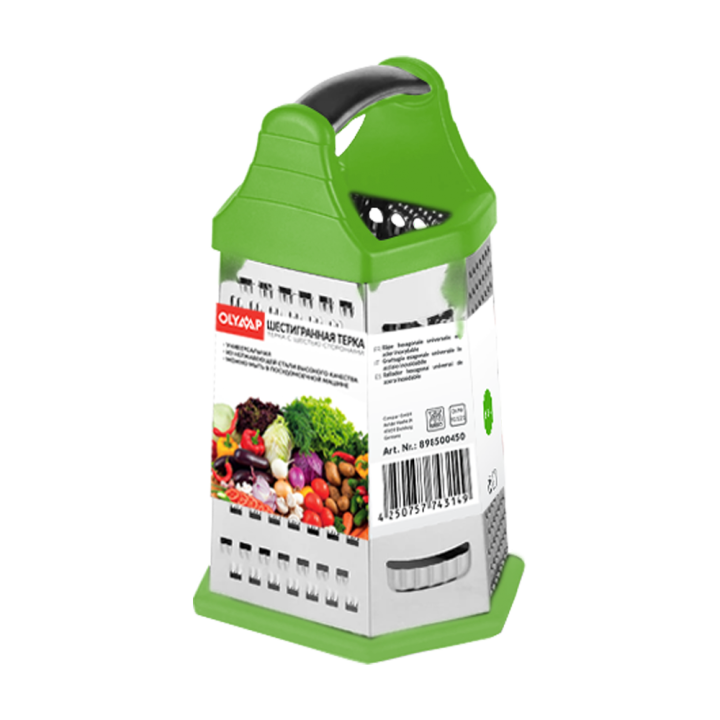 Шестигранная терка из нержавеющей стали, 23,5 см