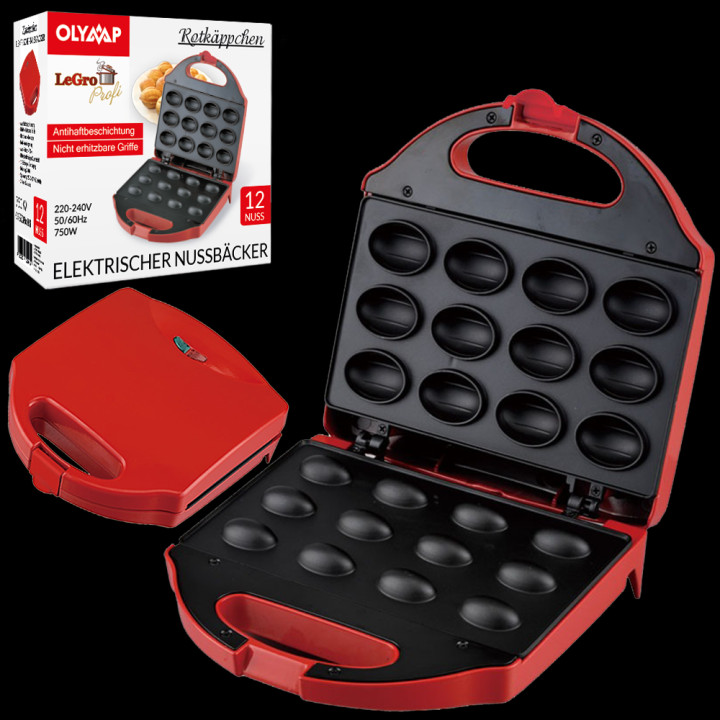 Электрическая орешница - Красная шапочка, 12 шт орешков, 750 Вт, 24 х 24 х 11 см *