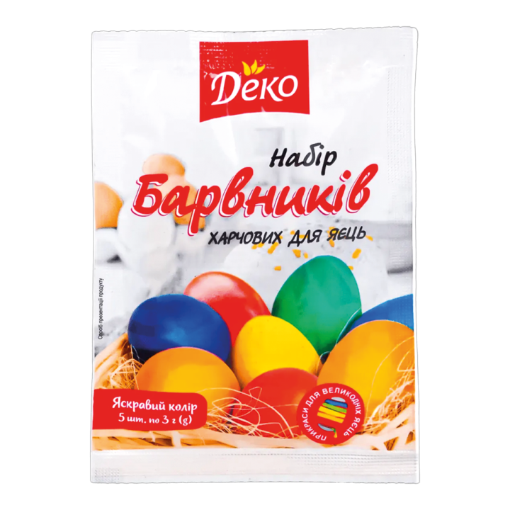 Eierfarben 5er-Set – Rot, Orange, Gelb, Grün, Blau, je 3 g *