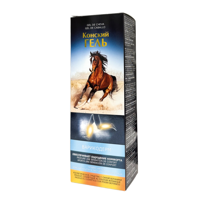 Pharma Group Horse Gel Varikoderm – Foot Gel with Chestnut and Leech Extracts, 100 ml