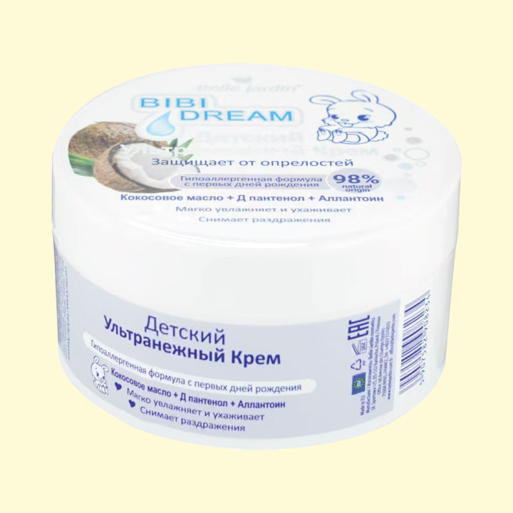 Belle Jardin Baby Universalcreme Kokosöl + D-Panthenol + Allantoin, 200 ml