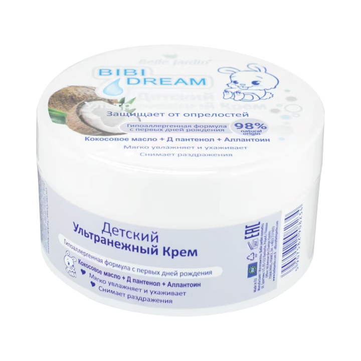 Belle Jardin Baby Universal Cream Coconut Oil + D-Panthenol + Allantoin, 200 ml
