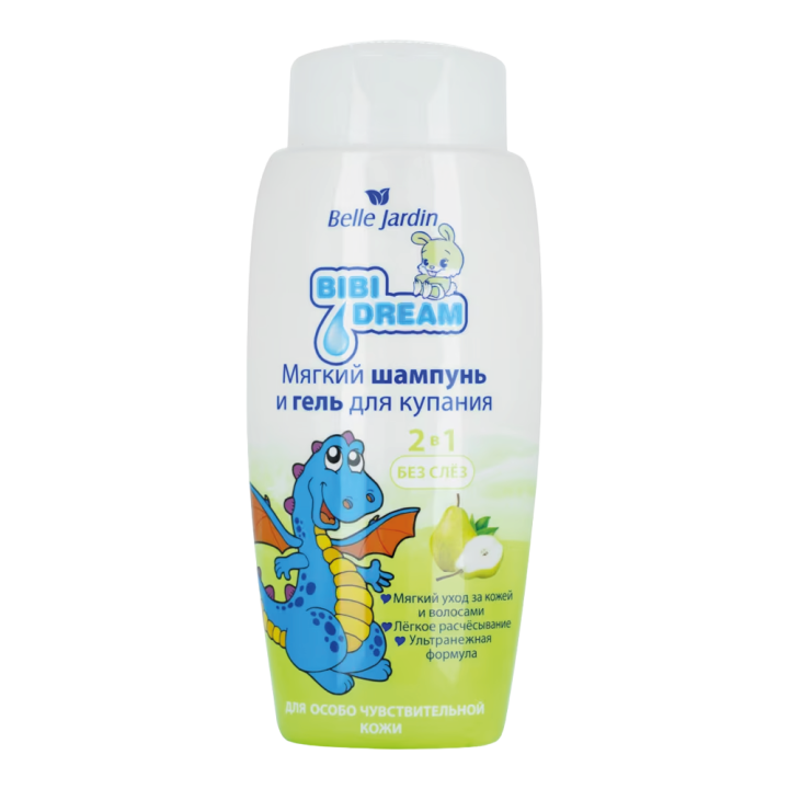 Belle Jardin Soft Shampoo & Bathing Gel 2 in 1 Aloe Vera Extract + Almond Oil, 300 ml