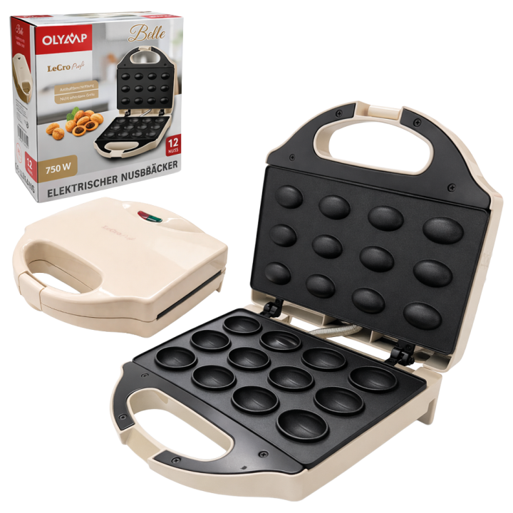 Electric nut maker Belle for 12 pieces, 22.5 x 21.5 x 9.5 cm