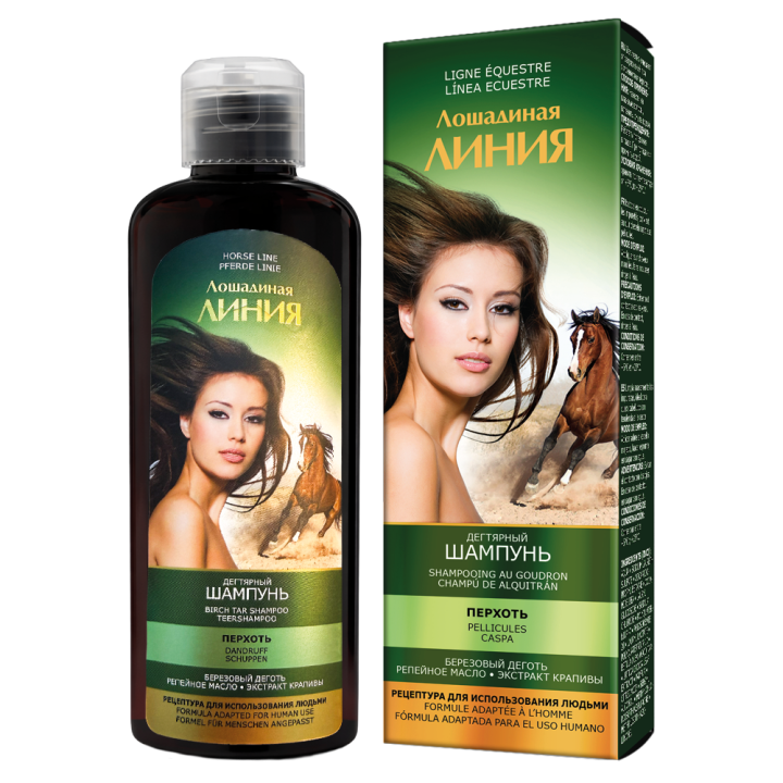 Pharma Group Horse Line Tar Shampoo for Dandruff, 200 ml