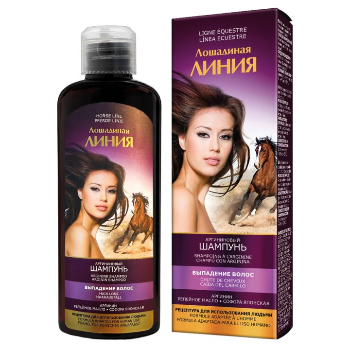 Pharma Group Horse Line – Arginin Shampoo für Haare mit Haarausfall-Neigung, 200 ml