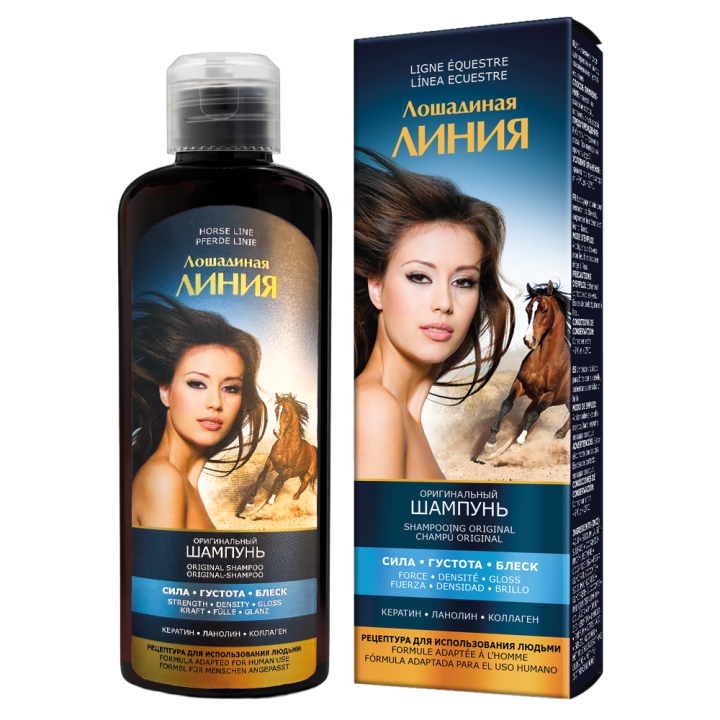 Pharma Group Horse Line – Original Shampoo zur Stärkung der Haare, für Volumen und Glanz, 200 ml
