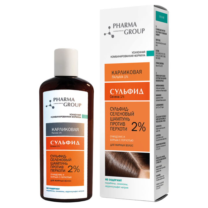 Pharma Group SELENIUM – Anti-Dandruff Shampoo with 2 % Selenium Sulfide for Oily Hair, 150 ml