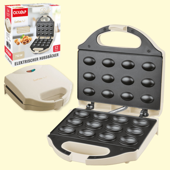 Electric nut maker Belle for 12 pieces, 22.5 x 21.5 x 9.5 cm