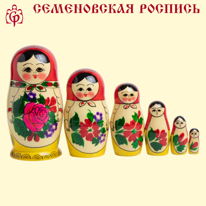 Matryoshka Semyonovskaya M6 13 cm classic