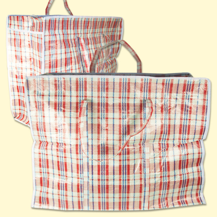 Plastiktragetasche, LHB - 75 x 55 x 30 cm, verschiedene Farben