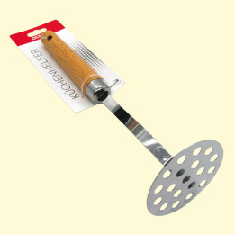 Potato masher 25 cm, wood, steel