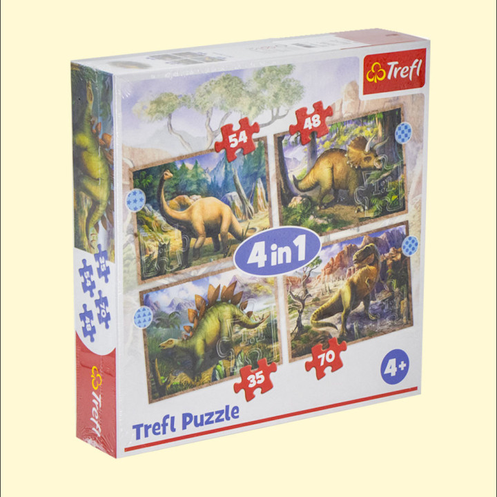 Trefl Dinosaurs Puzzle 4 in 1 35, 48, 54, 70 pieces