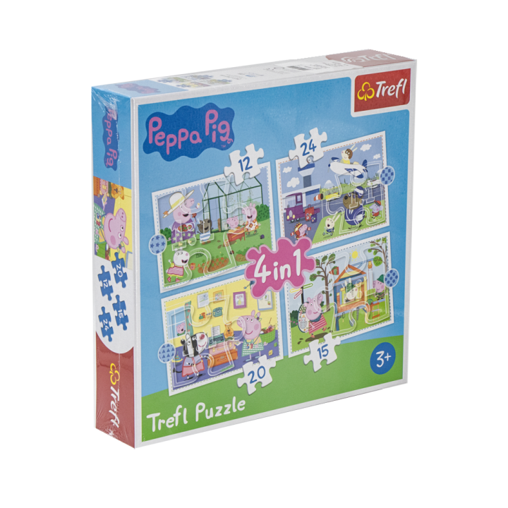 Puzzle Peppa Pig 4-in-1 12,15, 20, 24 Teile