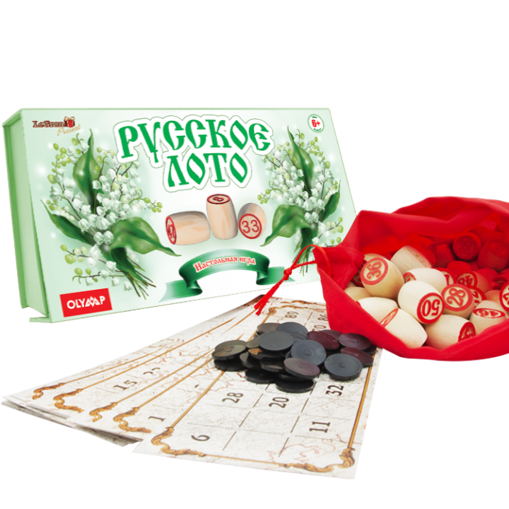 Spiel Russisches Lotto - Maiglöckchen, im Karton mit Magnetverschluss, 23 x 13 x 7,5 cm *