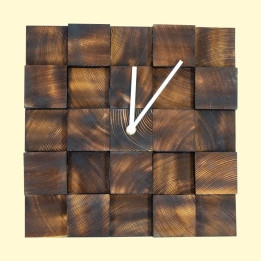 Wanduhr aus Holz 31 x 31 x 4,5 cm