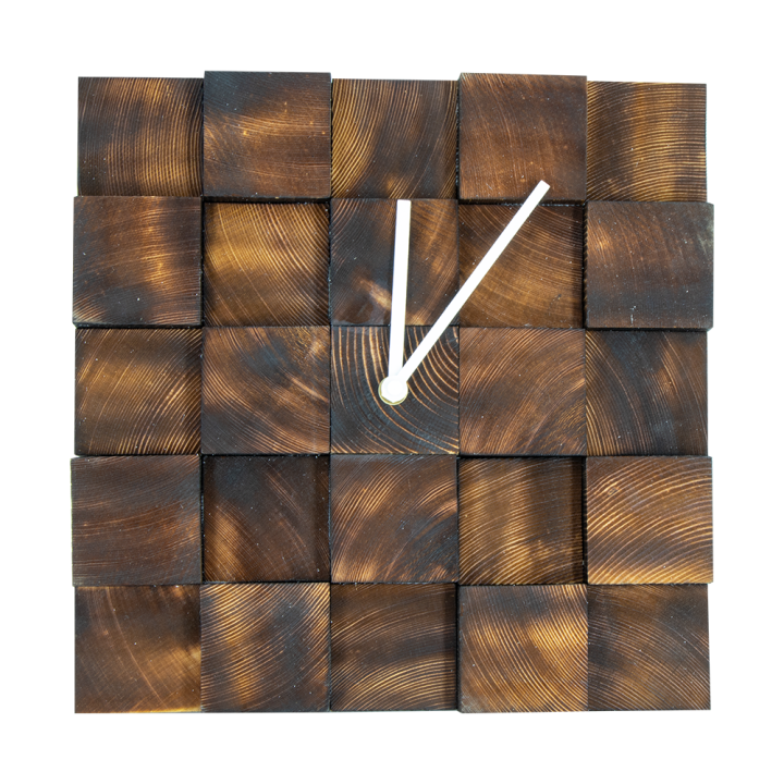 Wanduhr aus Holz 31 x 31 x 4,5 cm