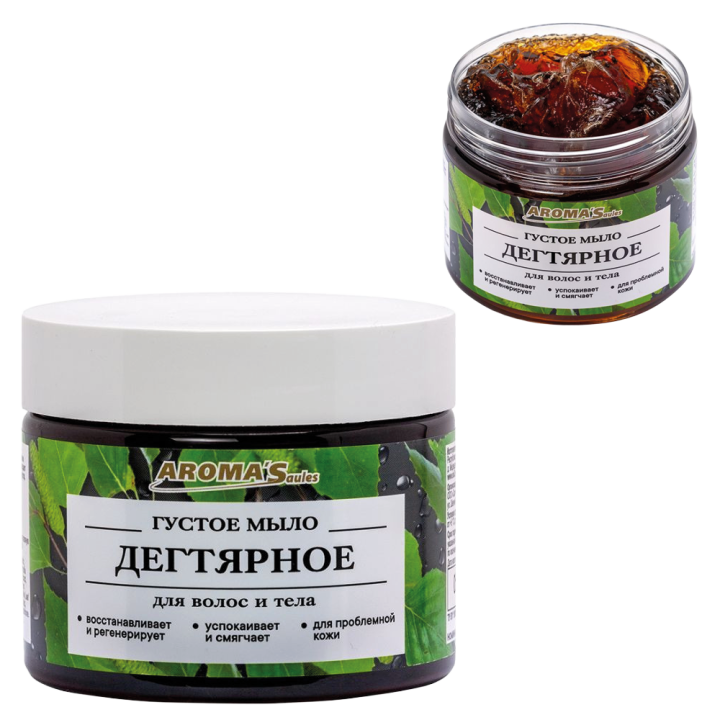 AROMA'Saules Густое мыло для тела и волос Дегтярное, 250 мл