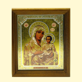 Икона Иерусалимская, деревянная рама, двойное тиснение, 11 x 13 см