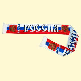 Шарф Россия, 12 x 130 см, двусторонний, 100% полиестер