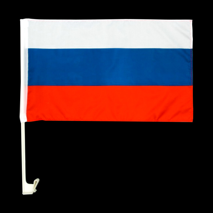Флаг на машину Россия, 28 х 44 см