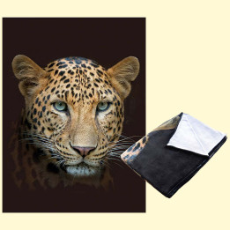 High-Quality Blanket-Cover LeoPard, approx. 150 x 200 cm